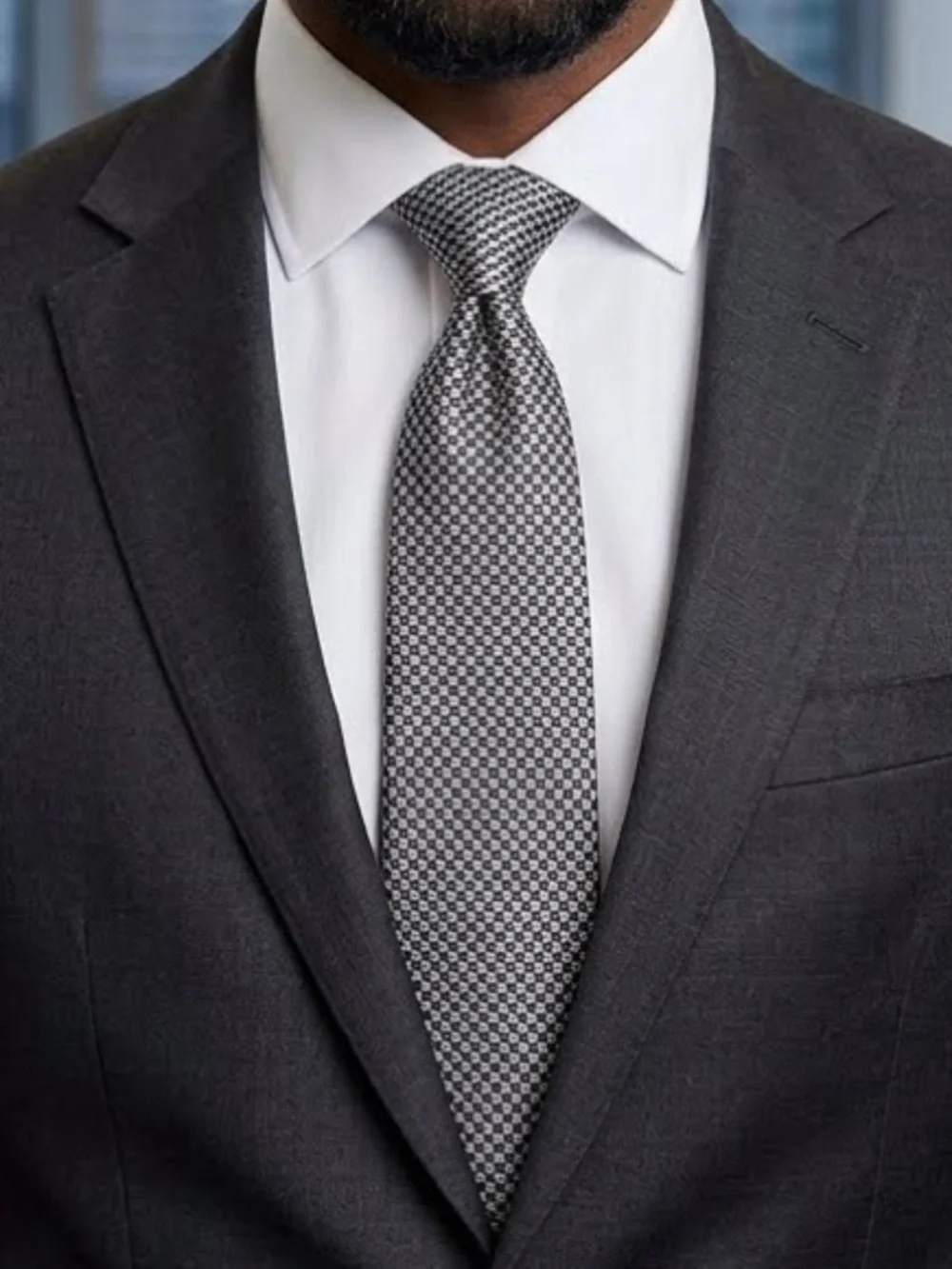 Jos. A. Bank Premier Collection Silk Tie England USA Houndstooth